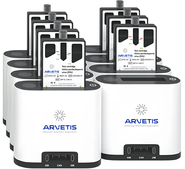 ARVETIS analyzers with test cartridges